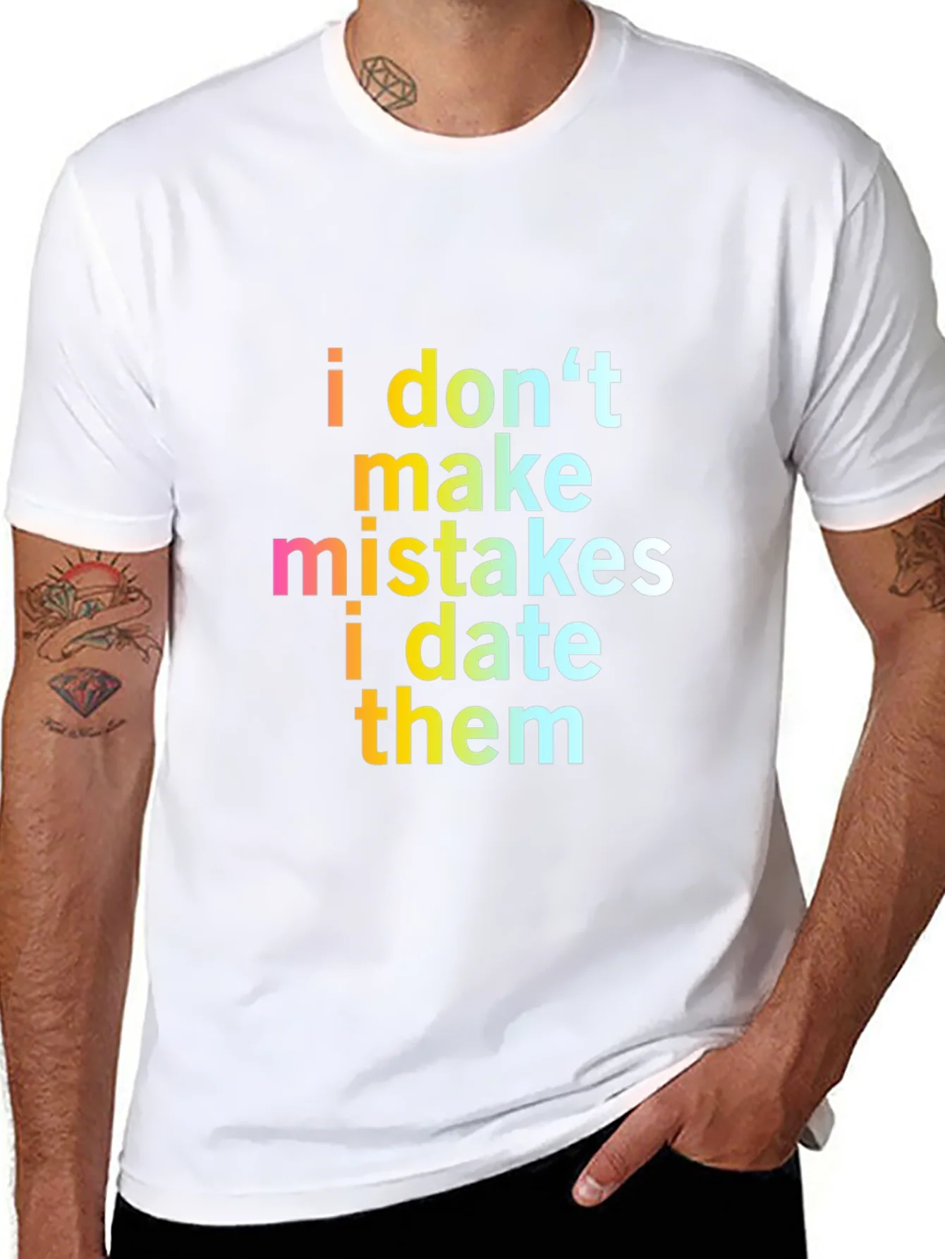 Funny Sarcastic I Dont Make Mistakes Mens Black T-Shirt