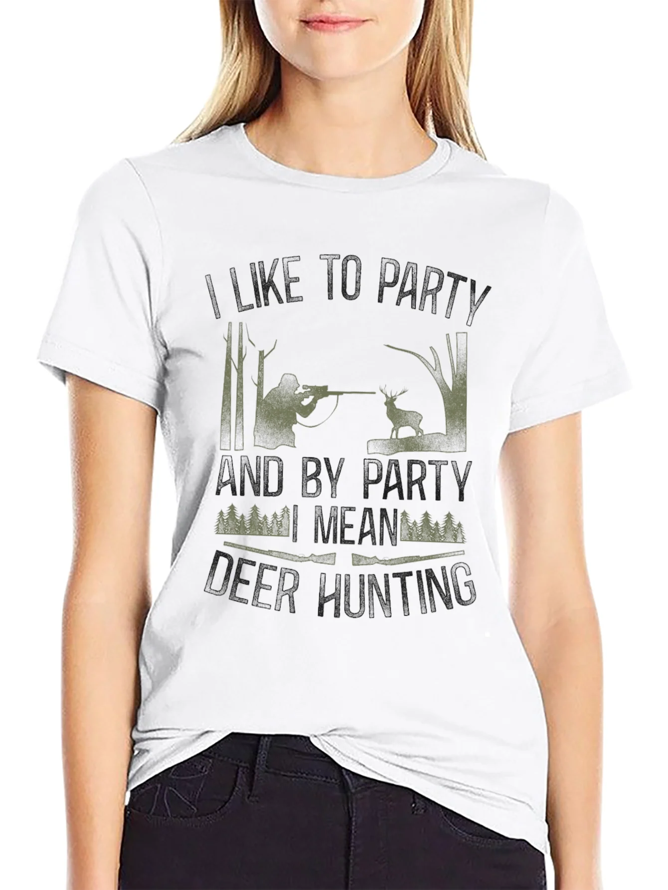 Hunting Party T-Shirt - Camo Hunter Design