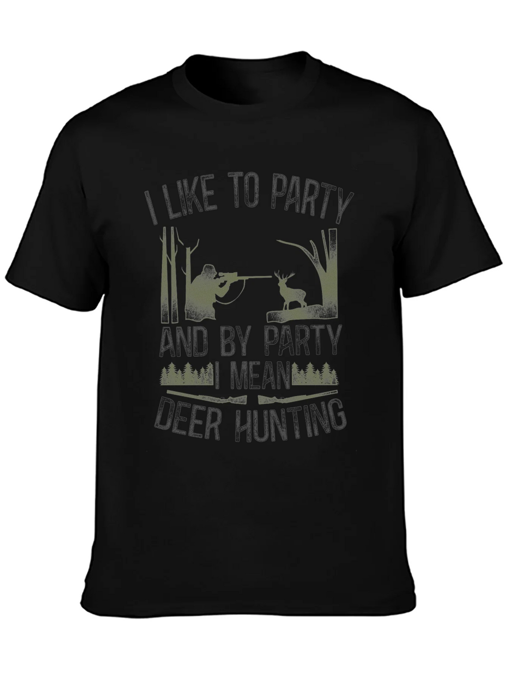 Hunting Party T-Shirt - Camo Hunter Design