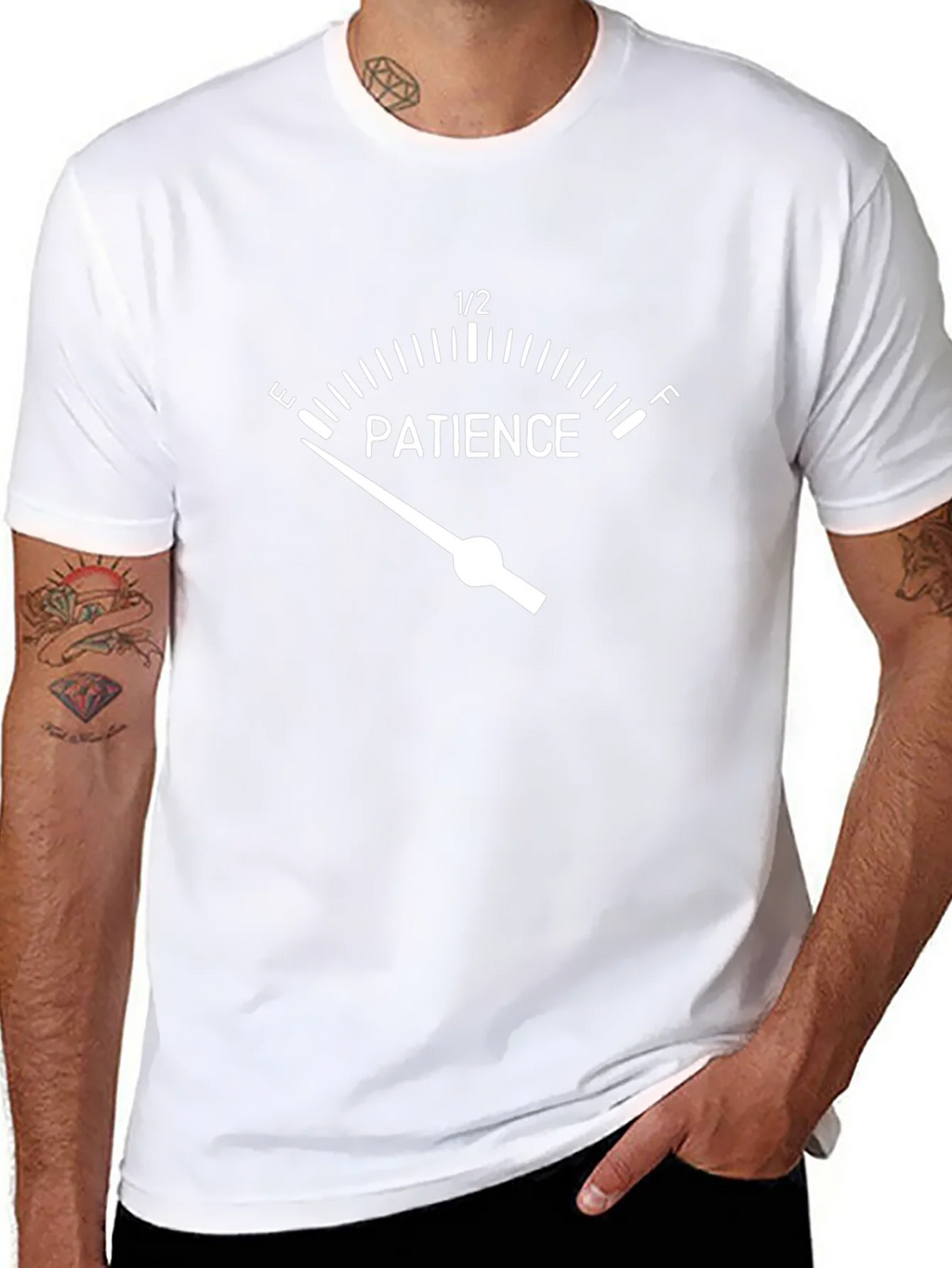 Patience Meter Graphic T-Shirt - Black