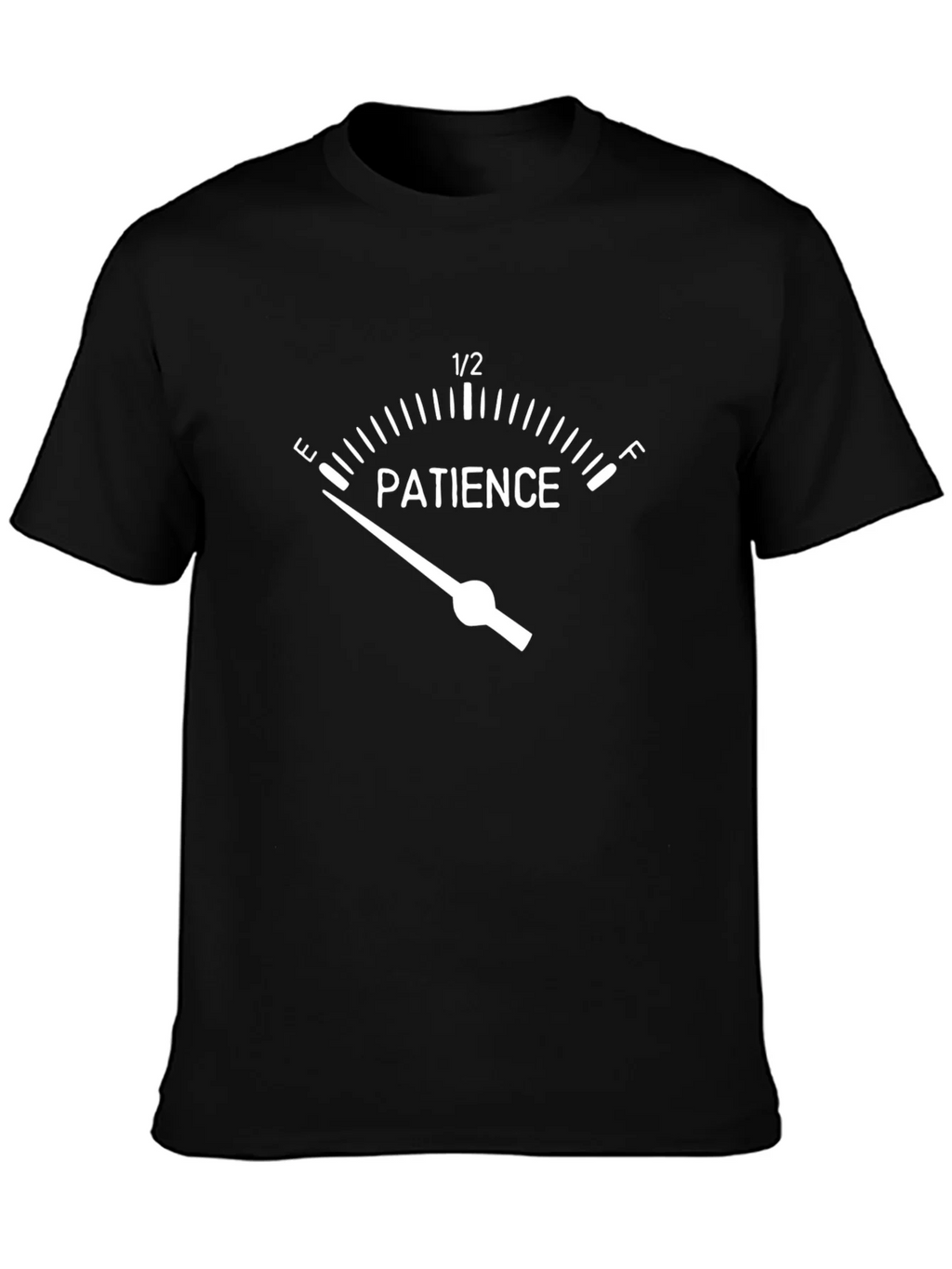 Patience Meter Graphic T-Shirt - Black