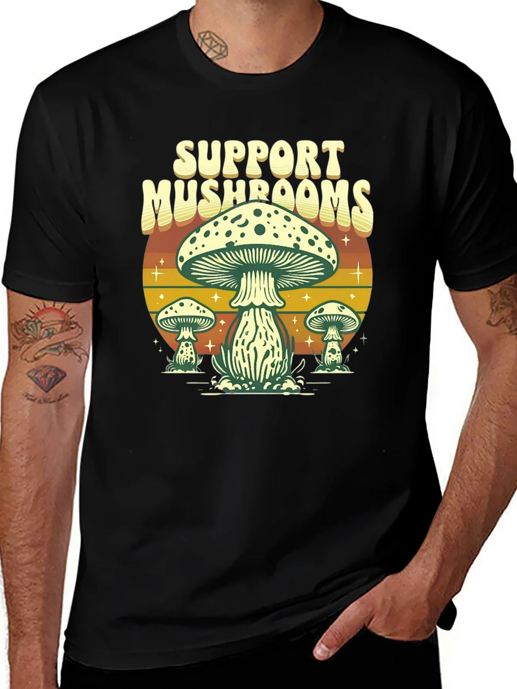 Support Mushrooms Graphic T-Shirt