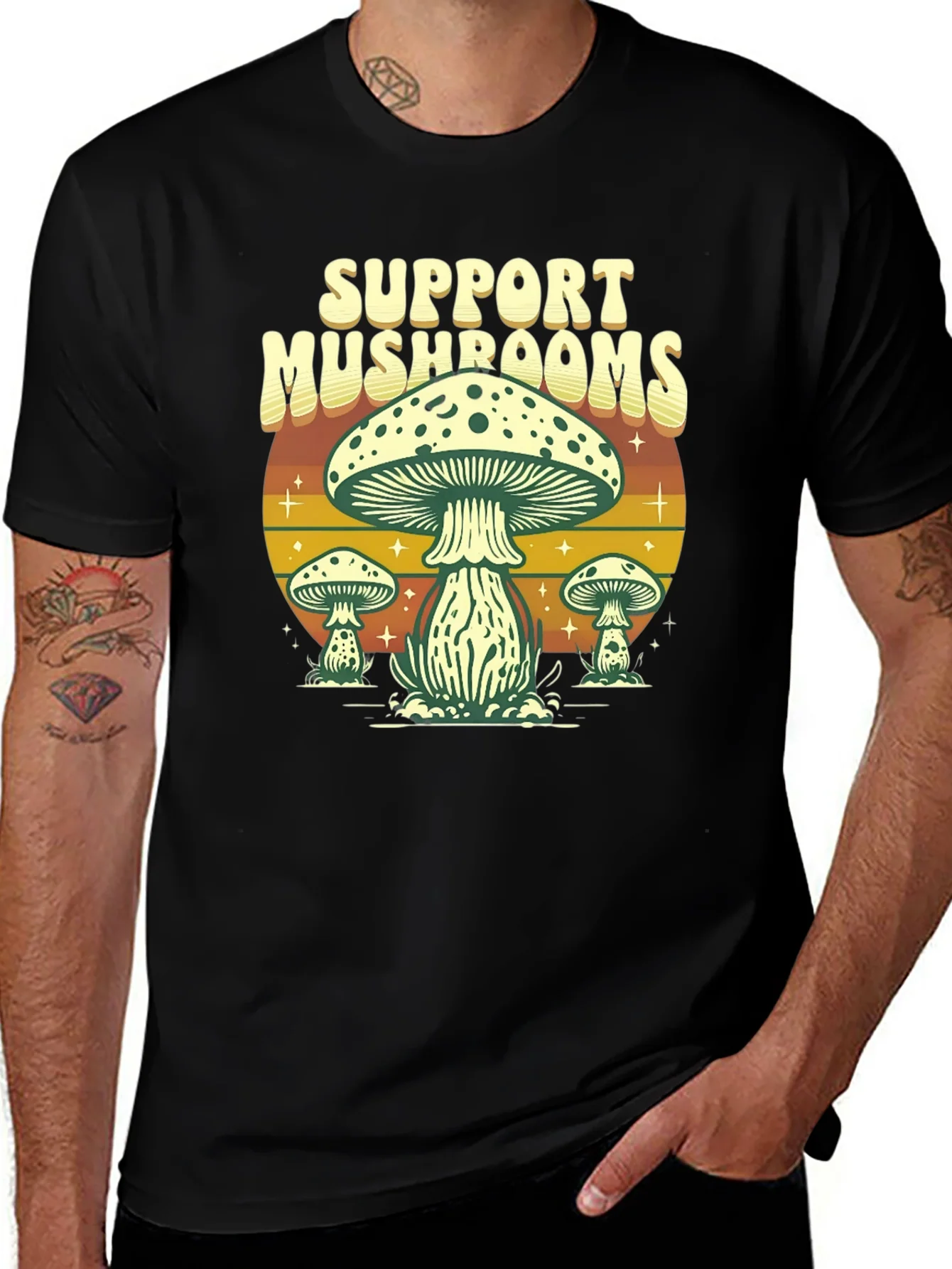Support Mushrooms Graphic T-Shirt