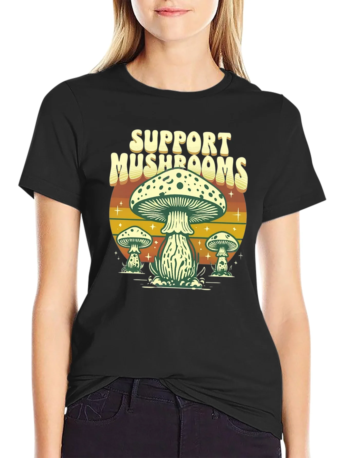 Support Mushrooms Graphic T-Shirt