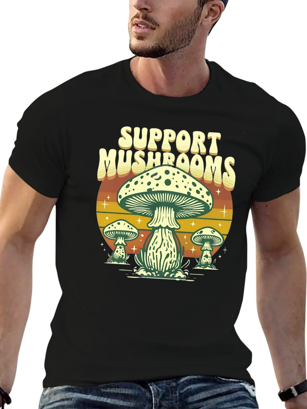 Support Mushrooms Graphic T-Shirt