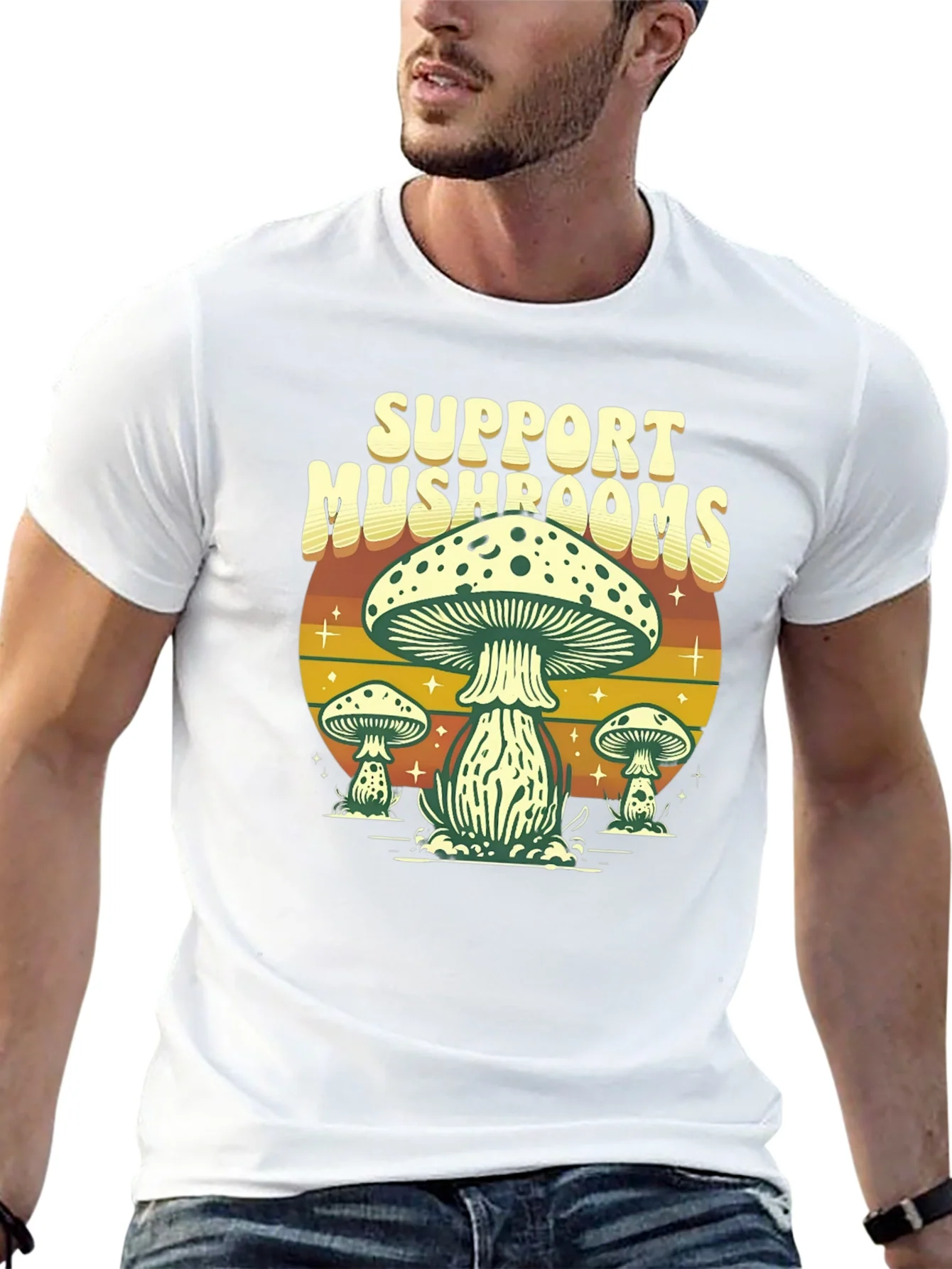 Support Mushrooms Graphic T-Shirt