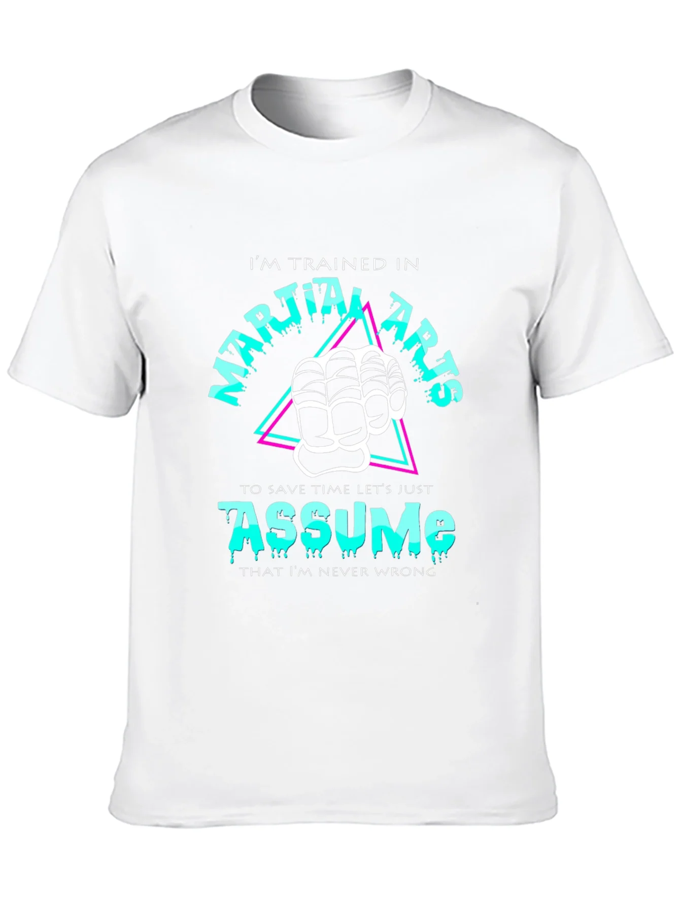 Martial Arts Assume Funny Black T-Shirt