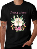 Spring is Here Easter Bunny Graphic Tee