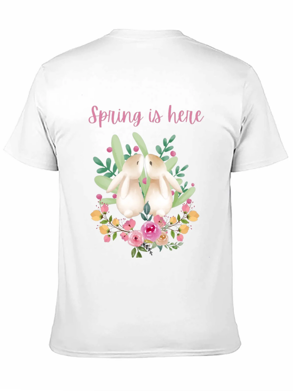 Spring is Here Easter Bunny Graphic Tee