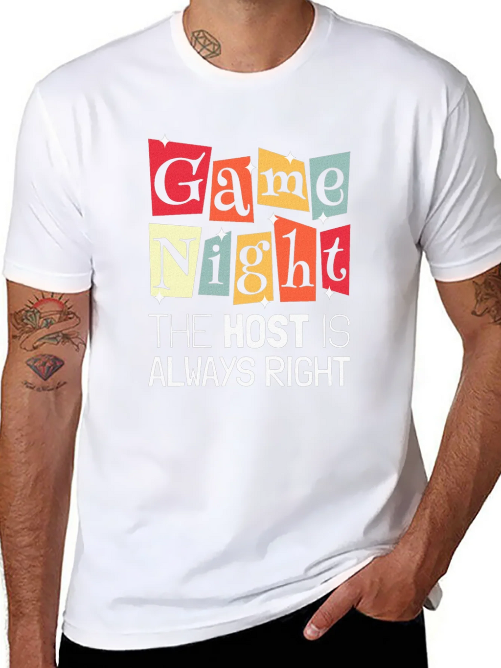 Game Night The Host Is Always Right Graphic T-Shirt