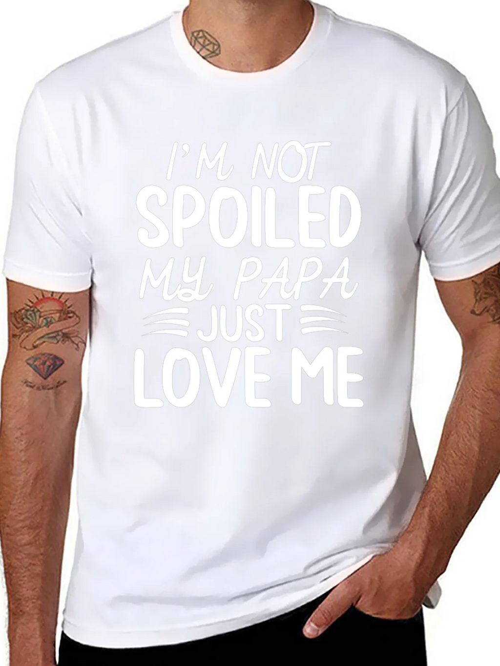 Spoiled by Papa T-Shirt - Funny Dad Love