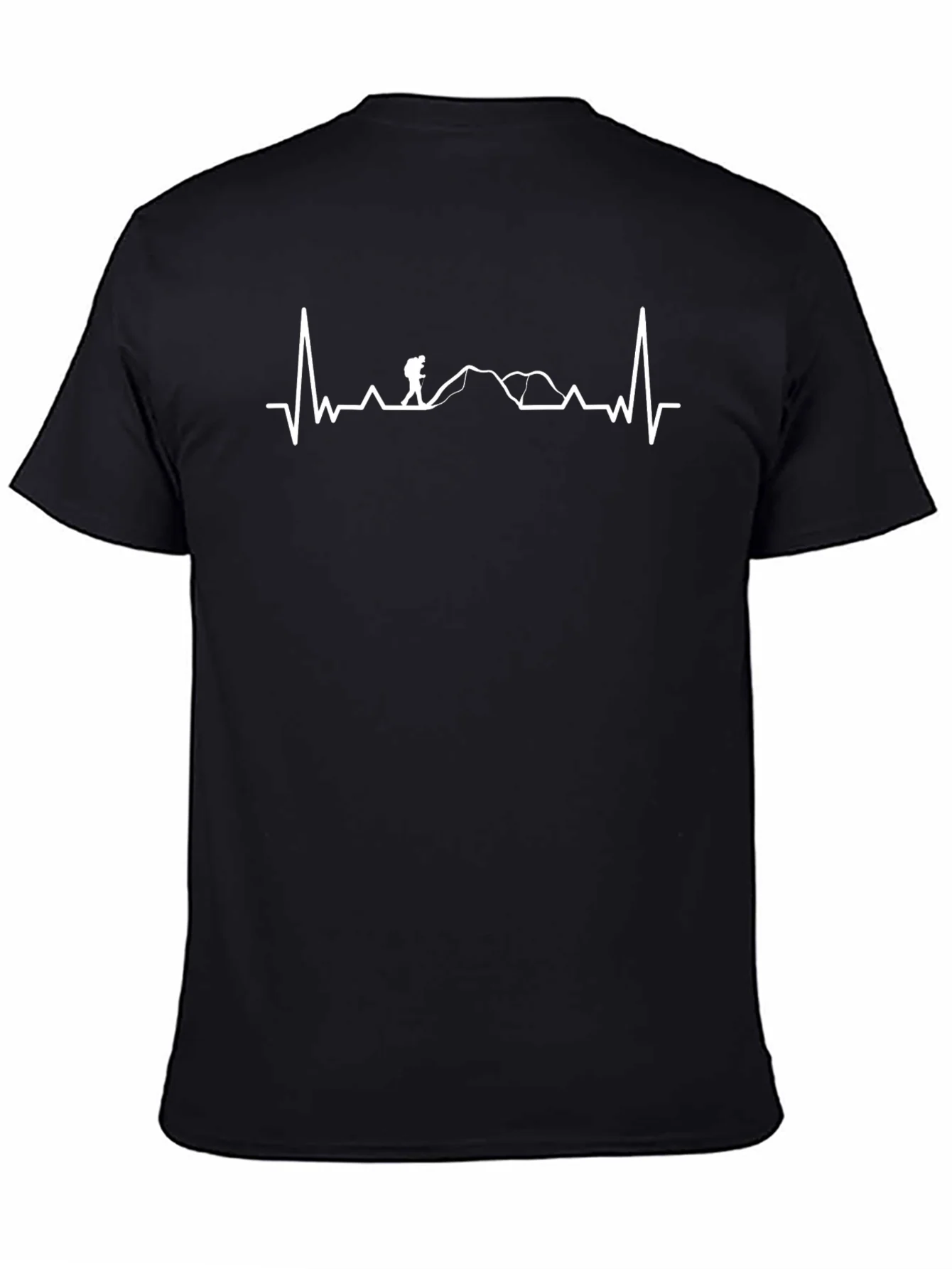 Hiking Heartbeat Graphic Tee - Black T-Shirt