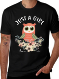Just a Girl Who Loves Owls Graphic T-Shirt