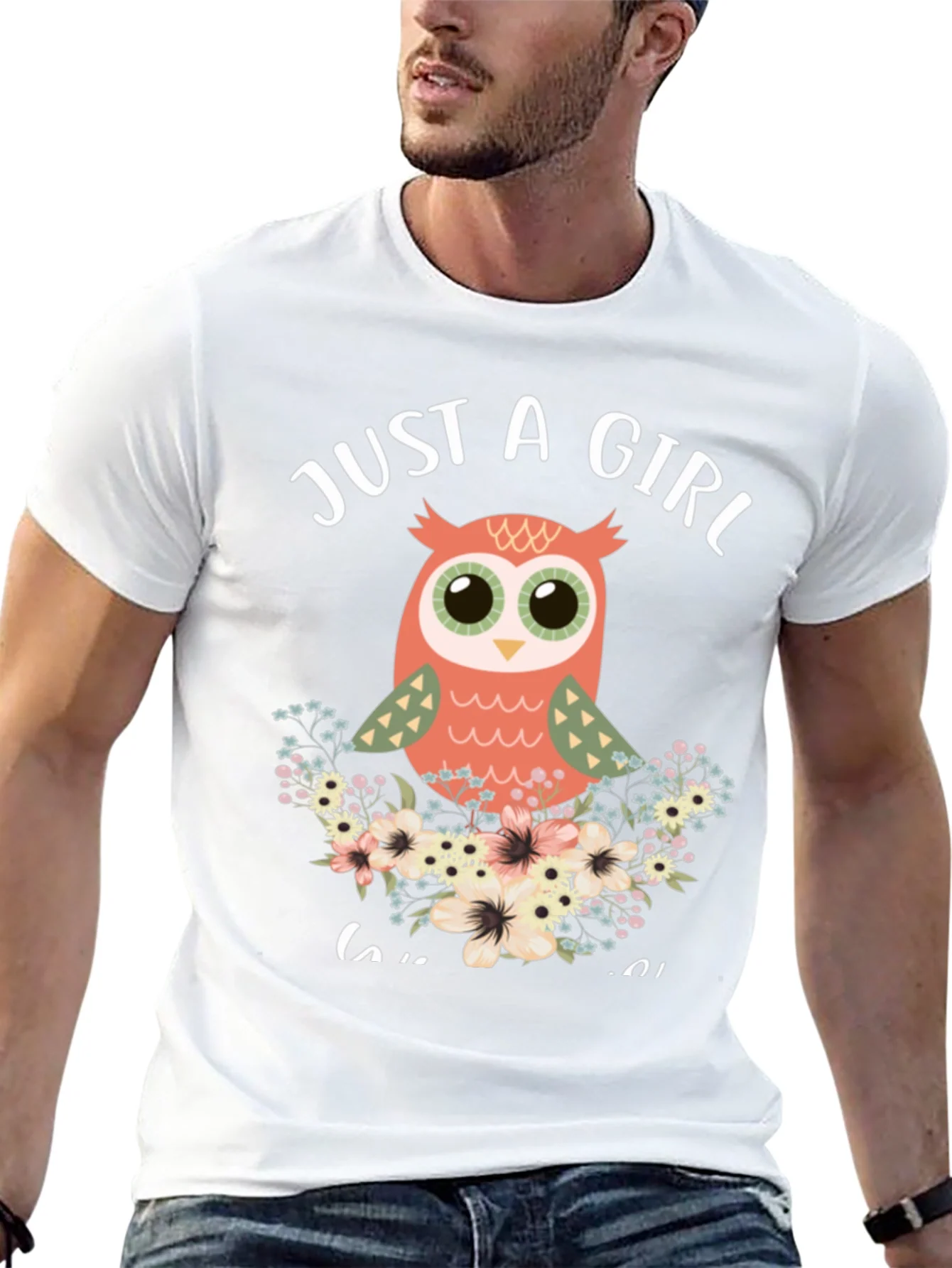 Just a Girl Who Loves Owls Graphic T-Shirt