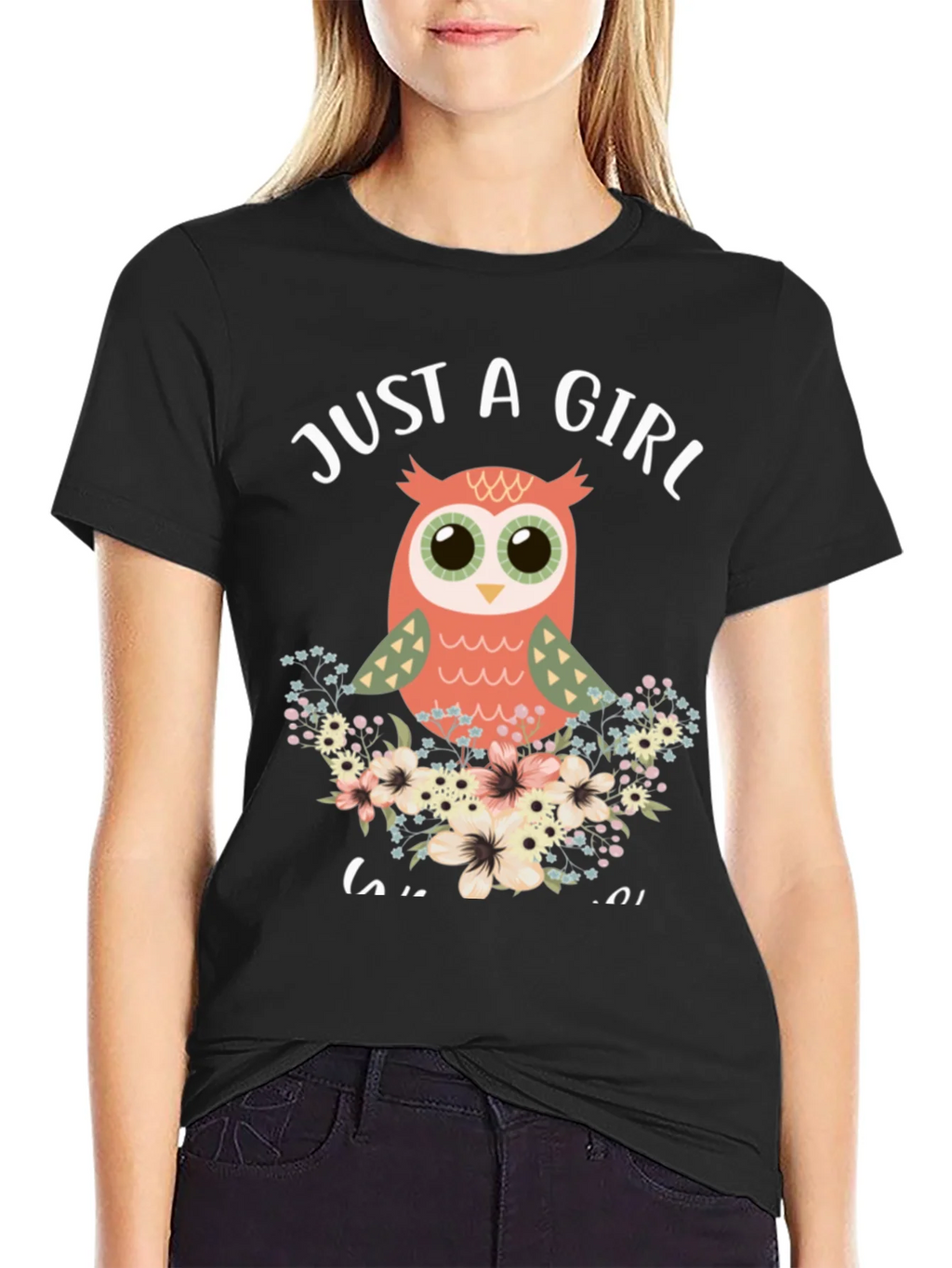 Just a Girl Who Loves Owls Graphic T-Shirt