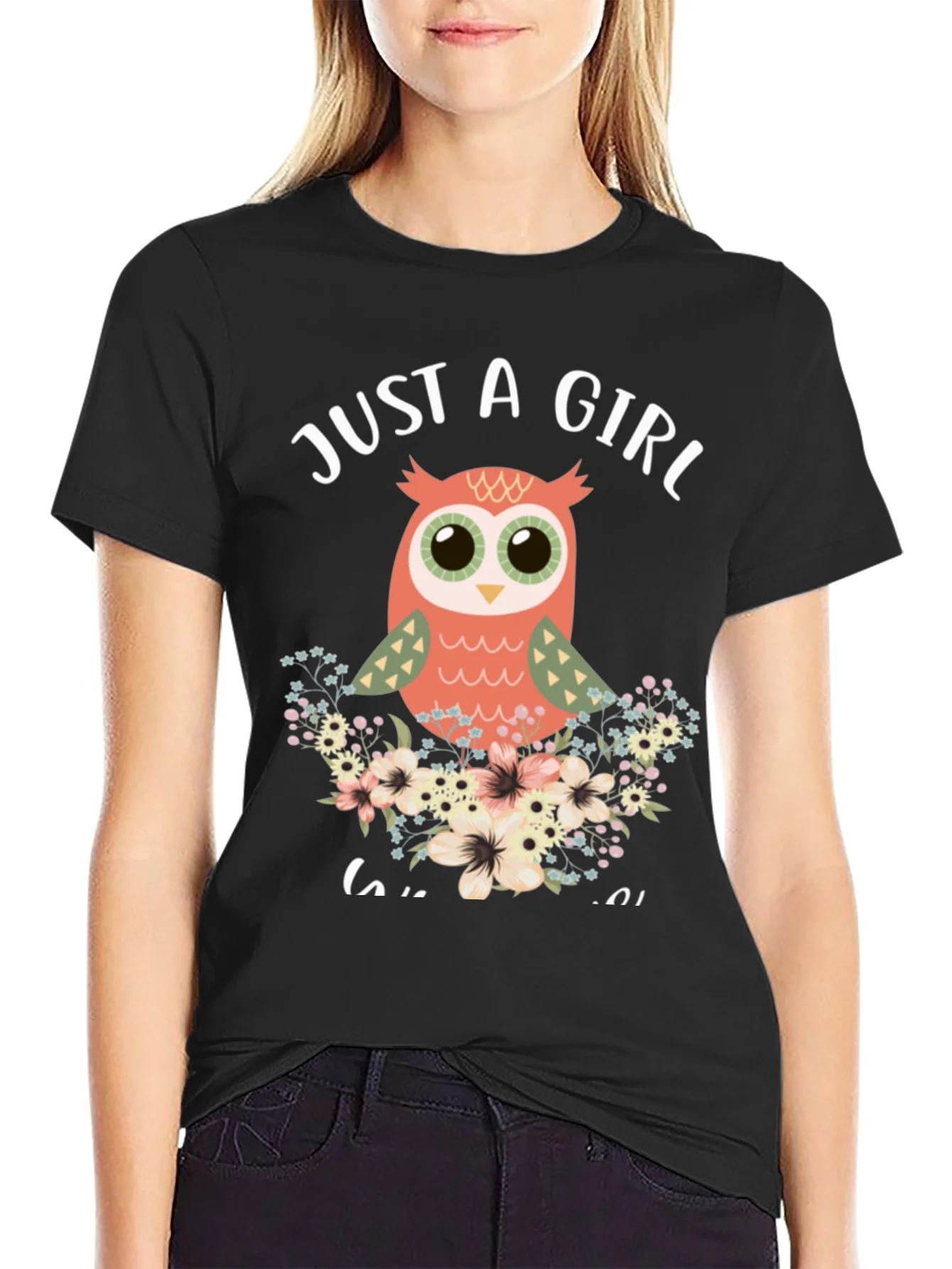 Just a Girl Who Loves Owls Graphic T-Shirt