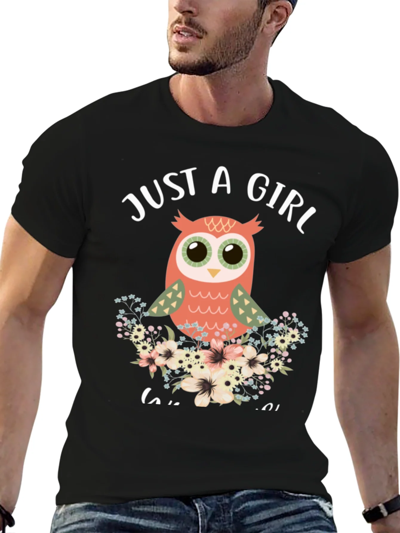 Just a Girl Who Loves Owls Graphic T-Shirt