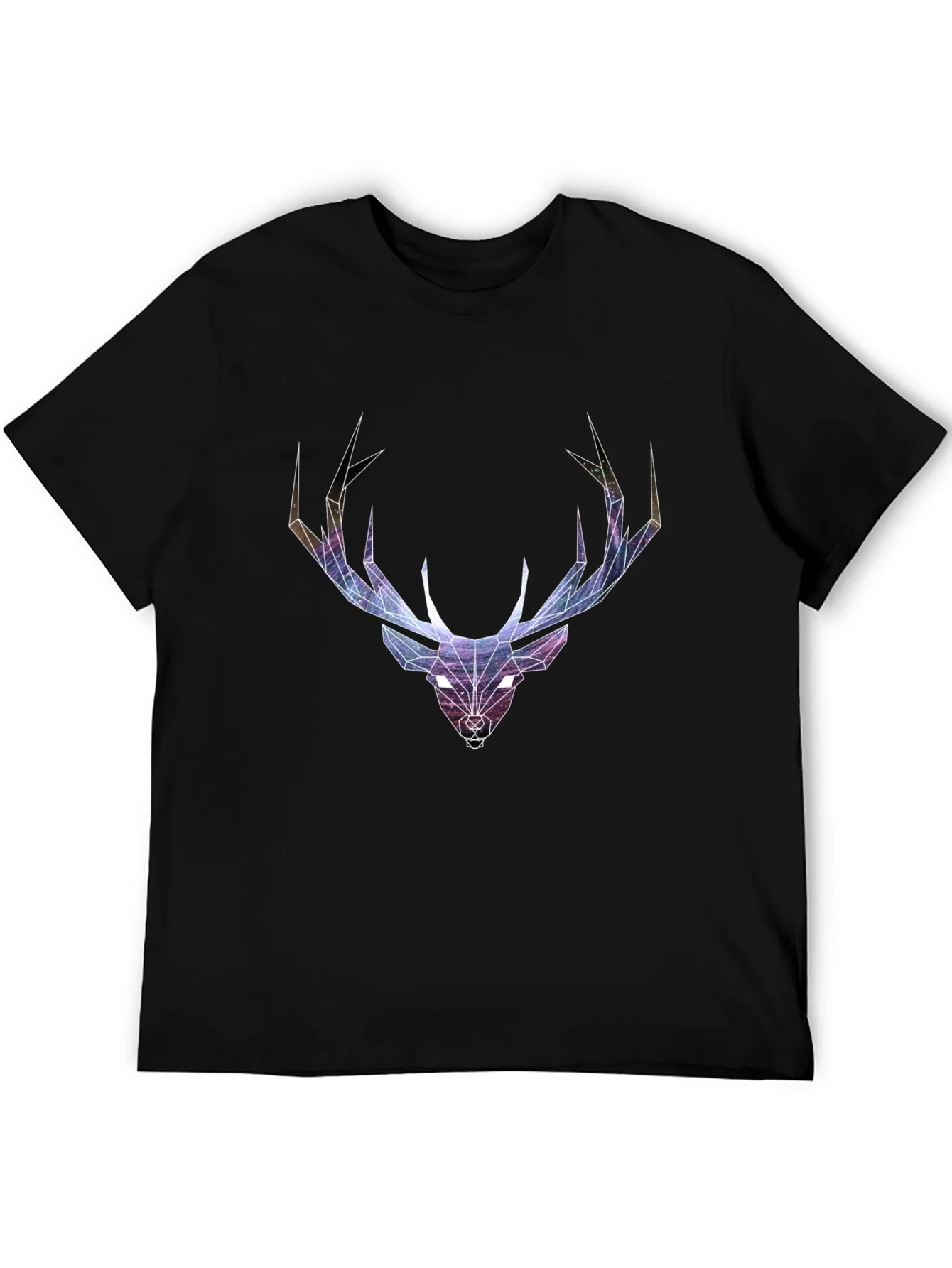 Geometric Deer Head Graphic T-Shirt