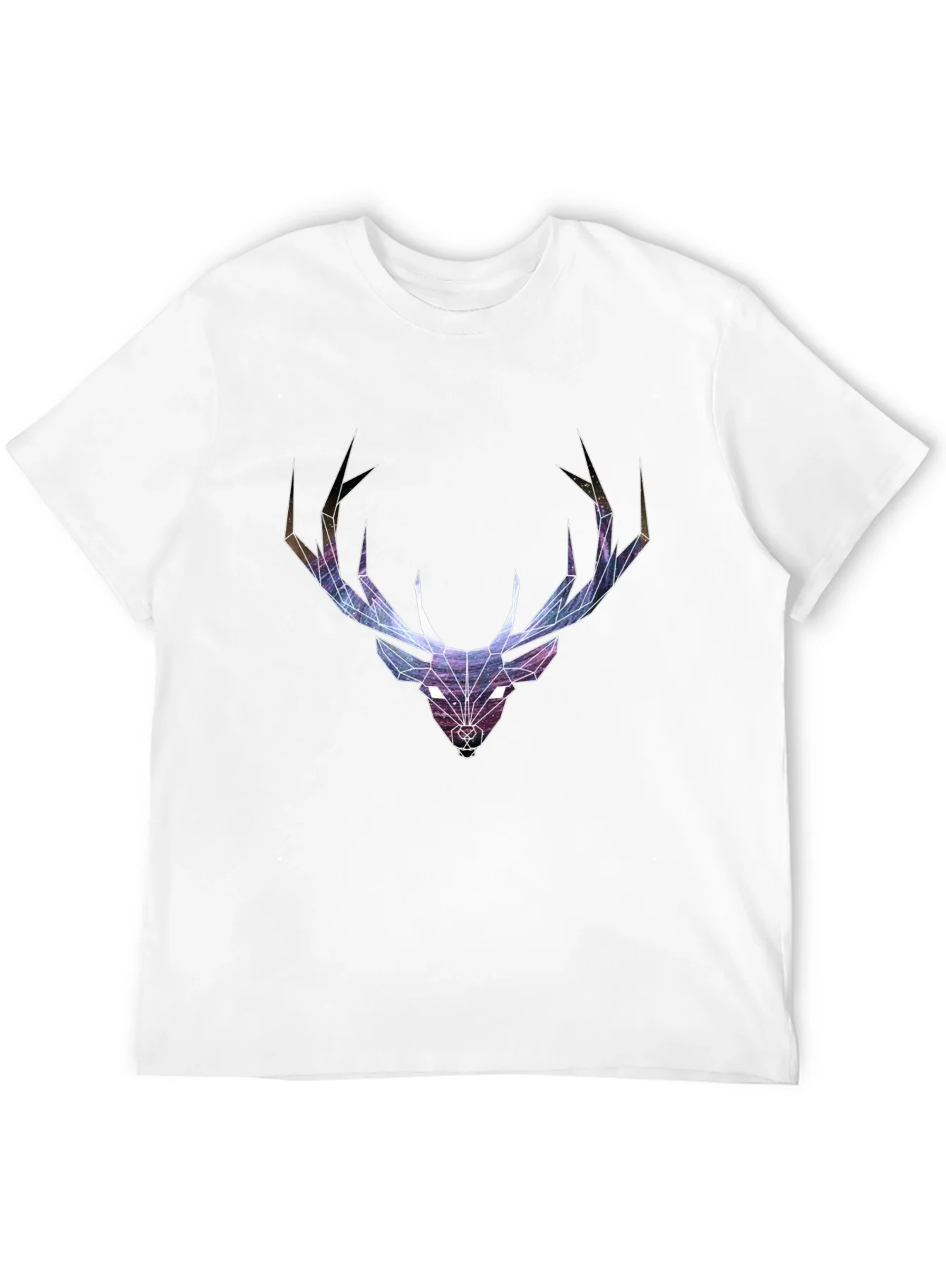 Geometric Deer Head Graphic T-Shirt