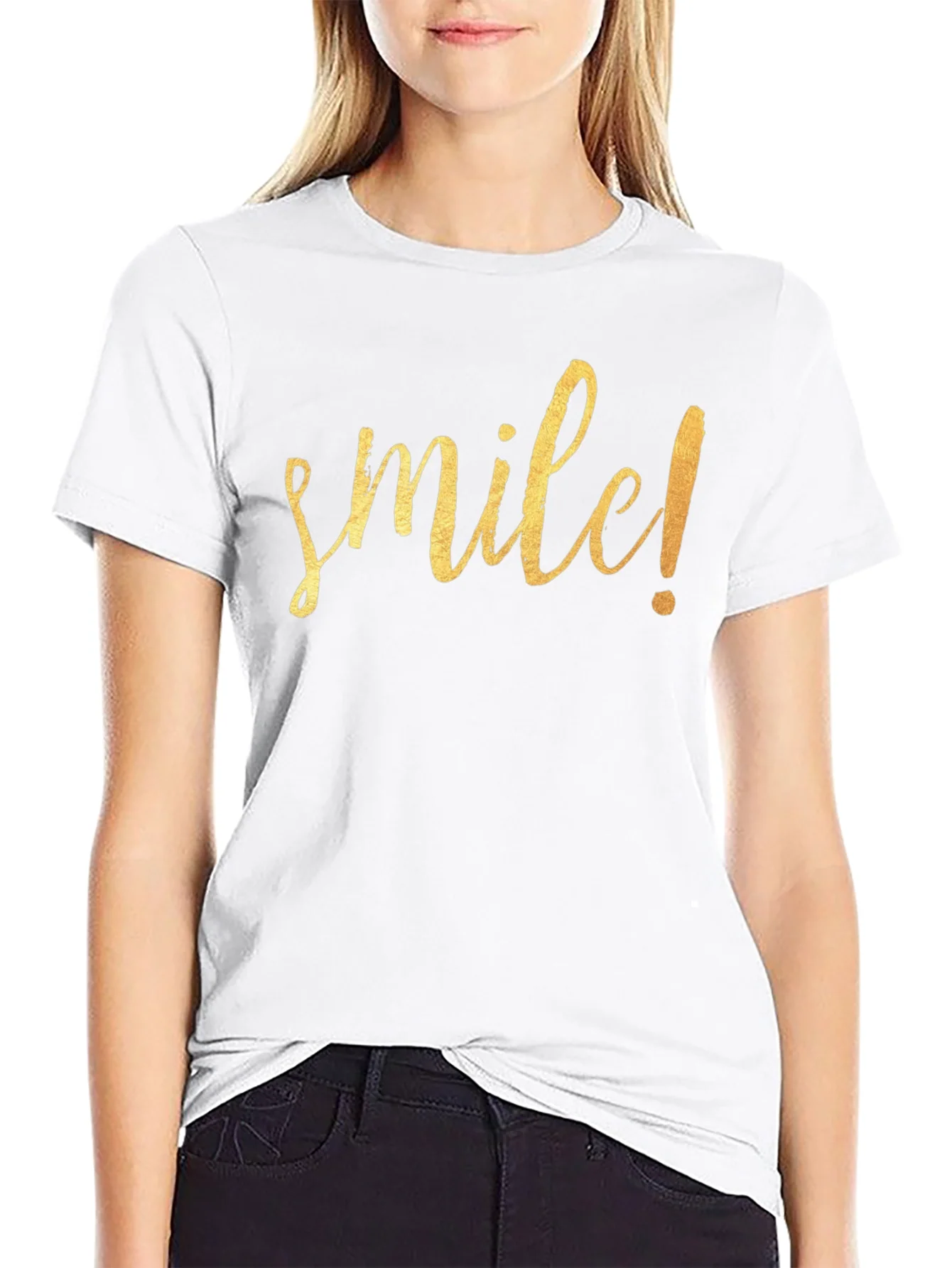 Smile! Graphic Tee - Soft Cotton Casual T-Shirt