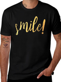 Smile! Graphic Tee - Soft Cotton Casual T-Shirt