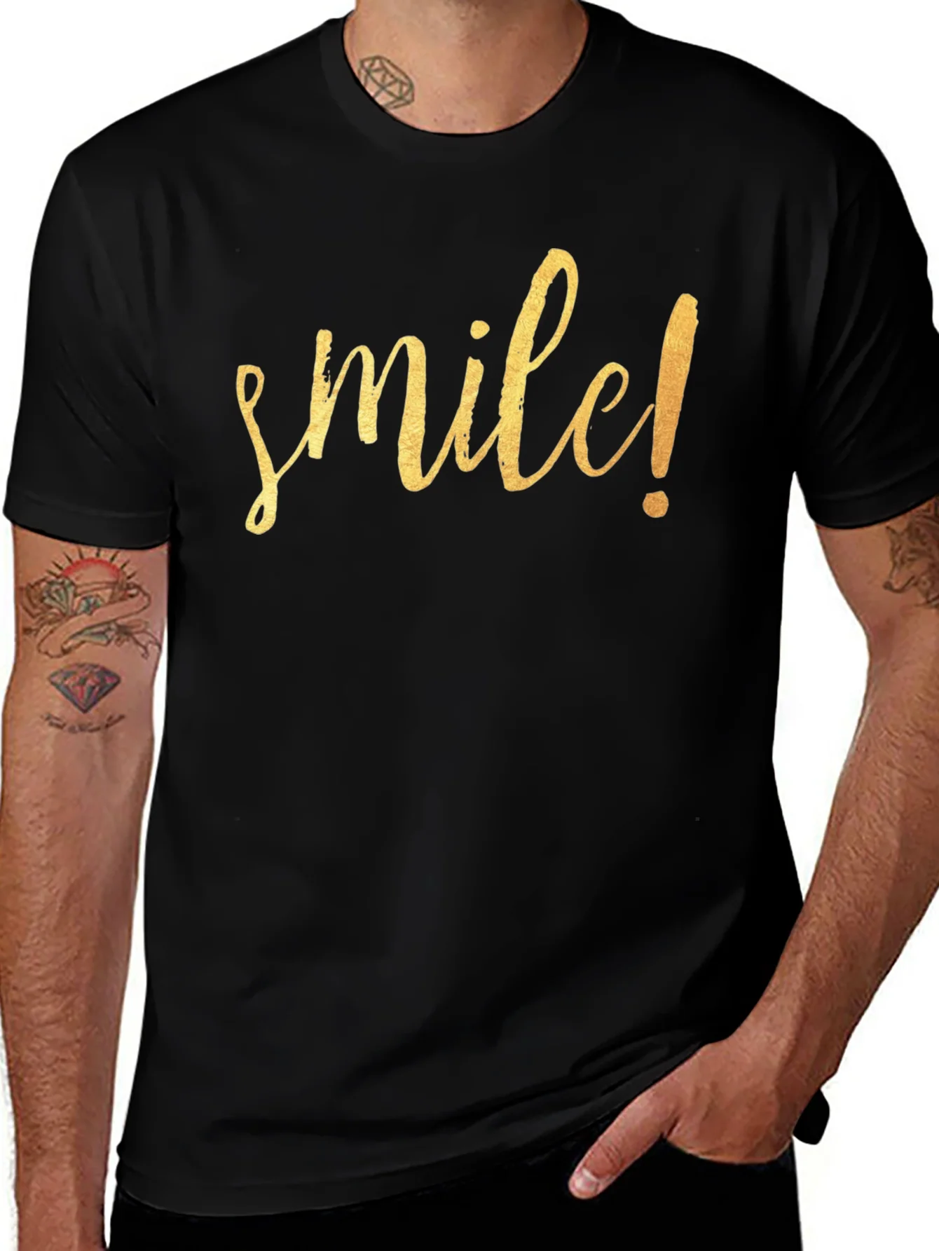 Smile! Graphic Tee - Soft Cotton Casual T-Shirt