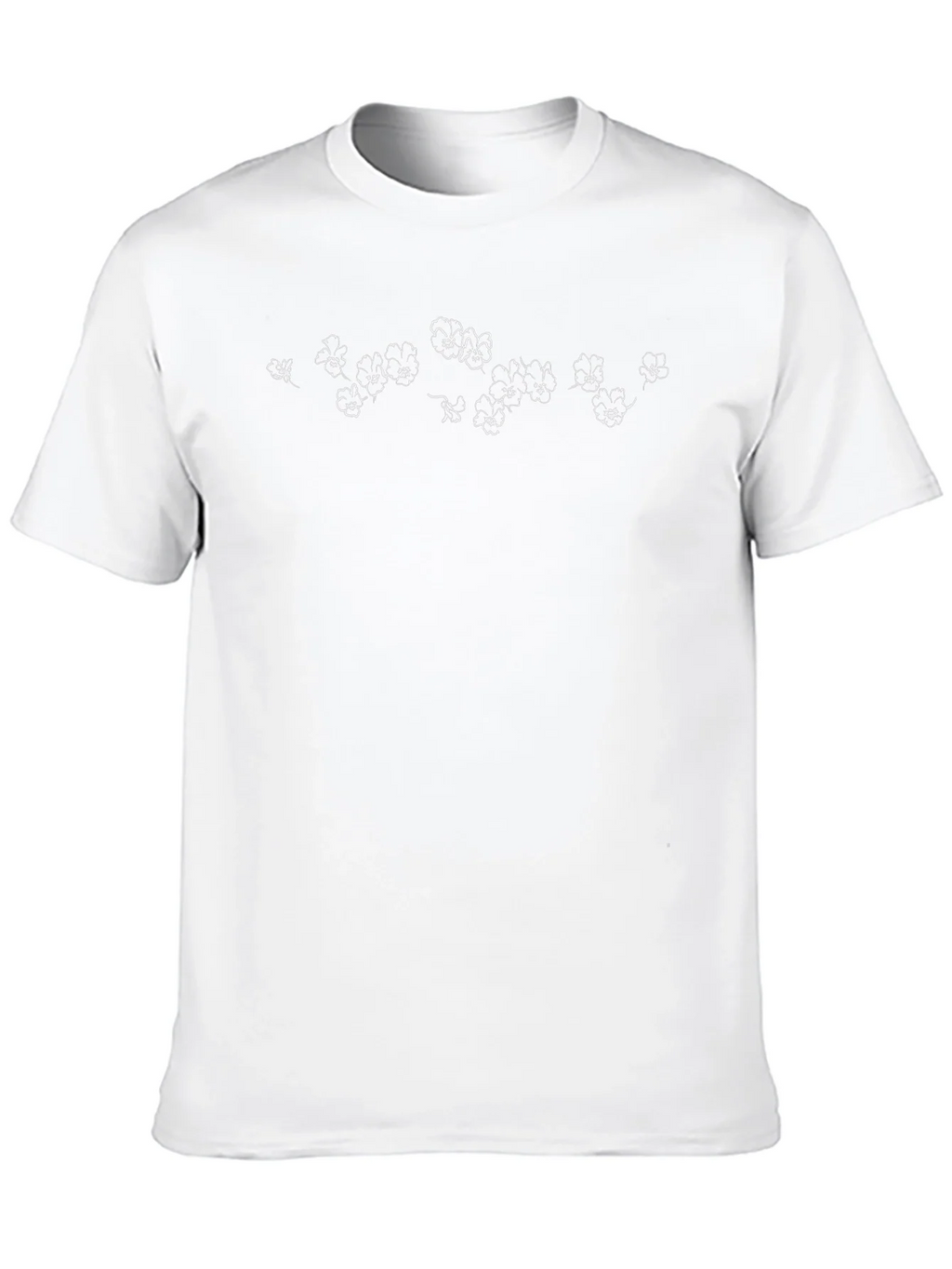 Black Floral Print T-Shirt - Casual Wear