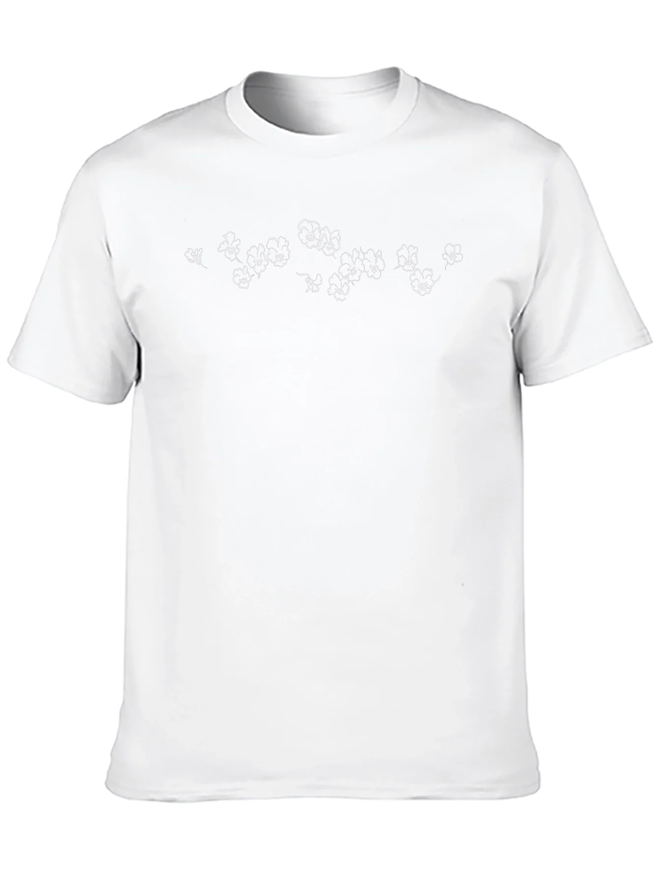 Black Floral Print T-Shirt - Casual Wear
