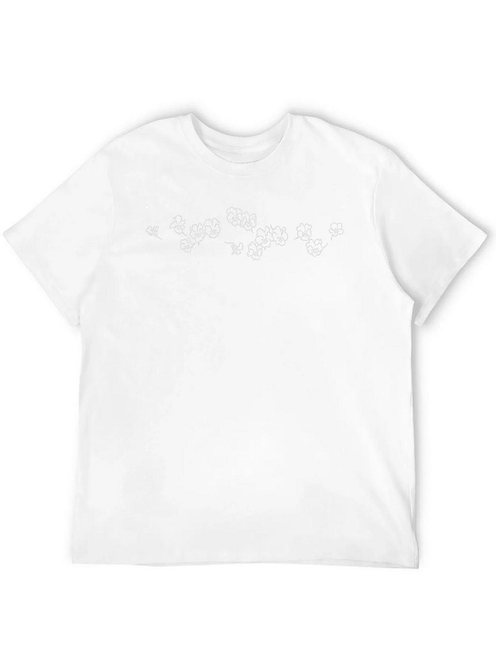 Black Floral Print T-Shirt - Casual Wear