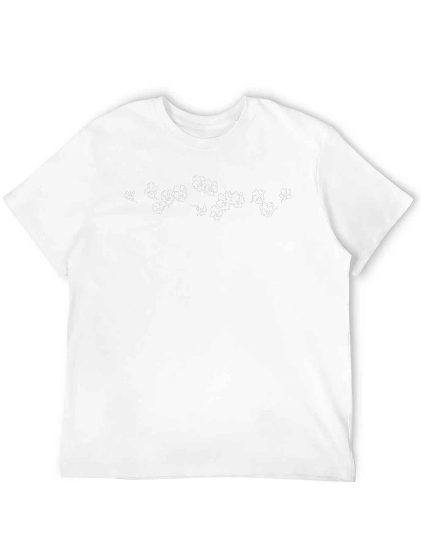Black Floral Print T-Shirt - Casual Wear
