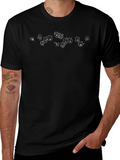 Black Floral Print T-Shirt - Casual Wear
