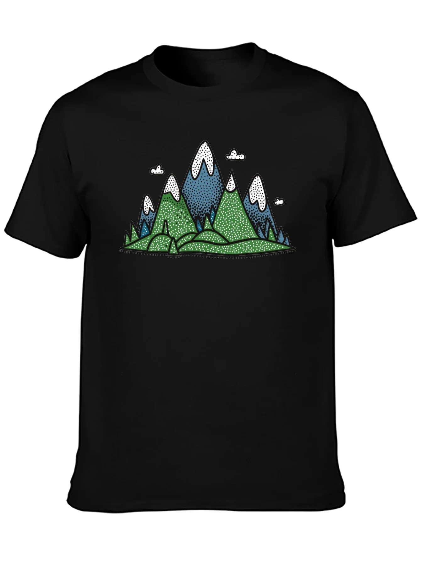 Mountain Graphic Black T-Shirt