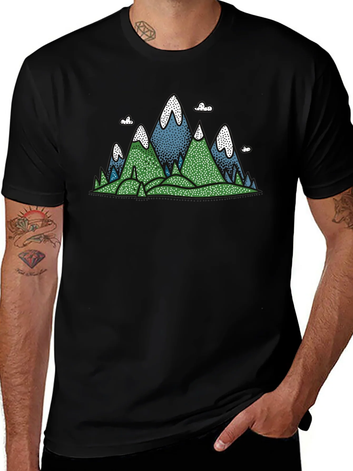 Mountain Graphic Black T-Shirt