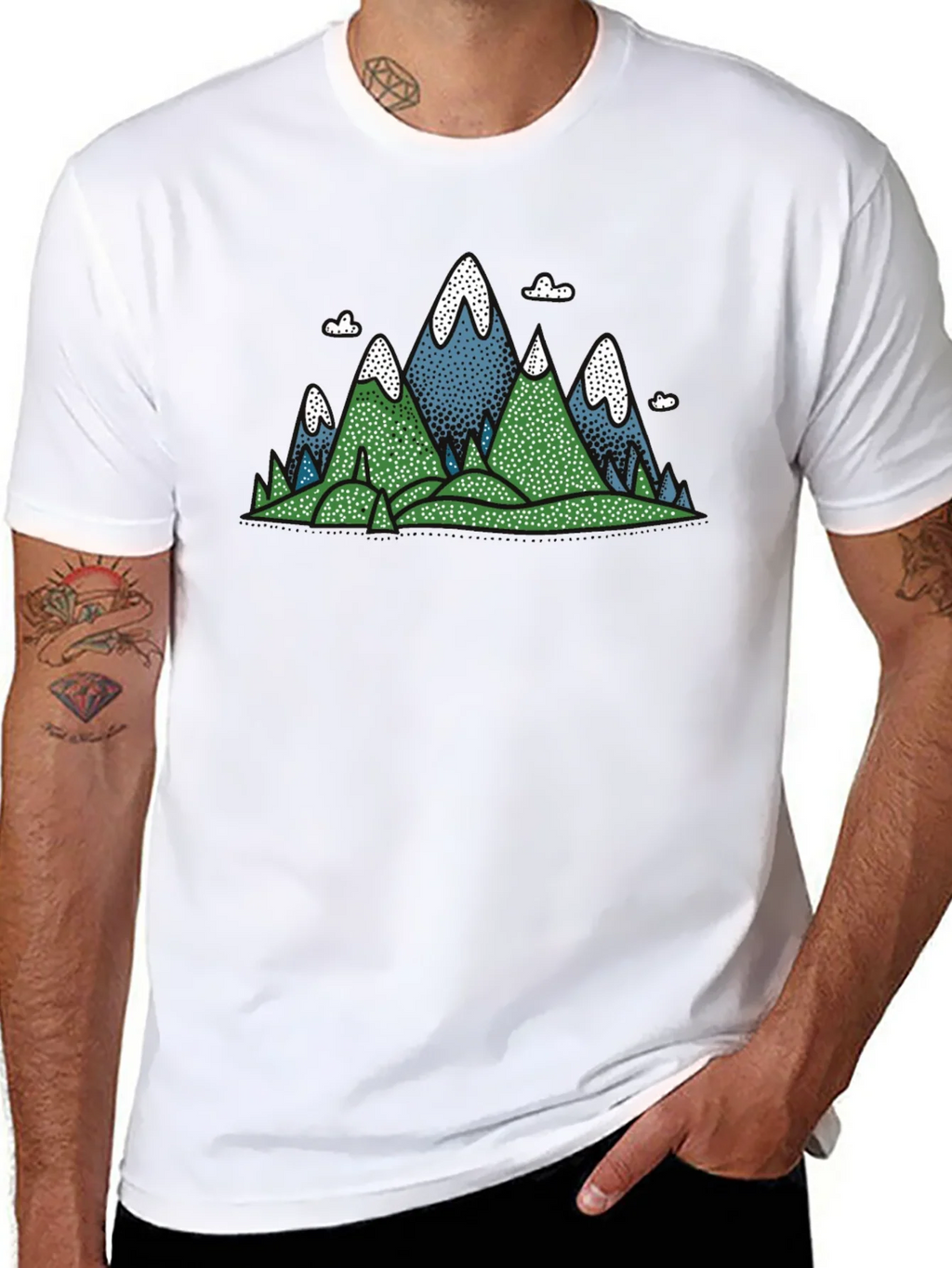 Mountain Graphic Black T-Shirt