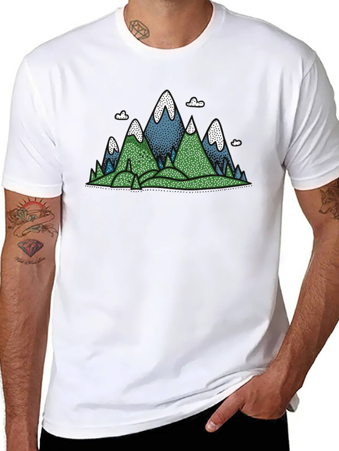 Mountain Graphic Black T-Shirt