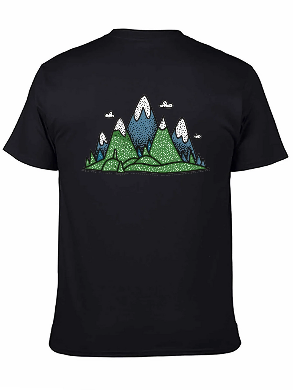 Mountain Graphic Black T-Shirt