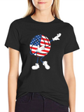 USA Flag Volleyball Dab T-Shirt