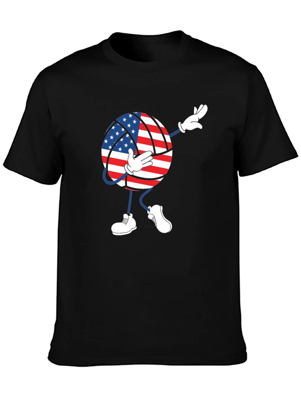 USA Flag Volleyball Dab T-Shirt