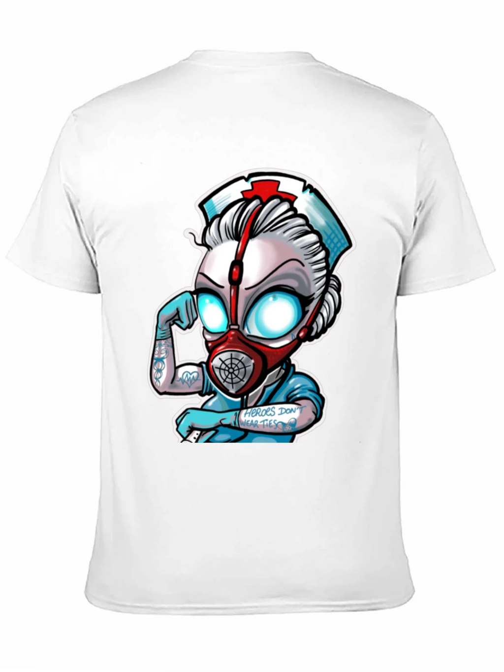 Heroes Dont Wear Ties Black T-Shirt