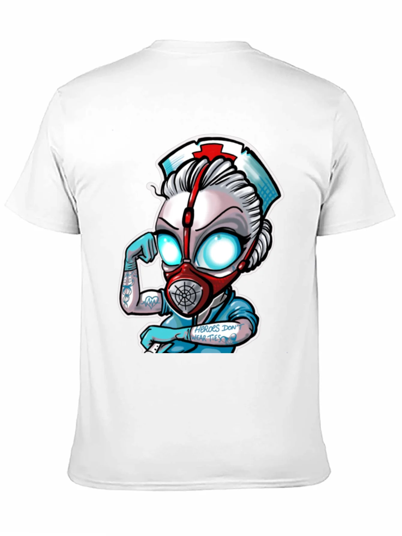 Heroes Dont Wear Ties Black T-Shirt