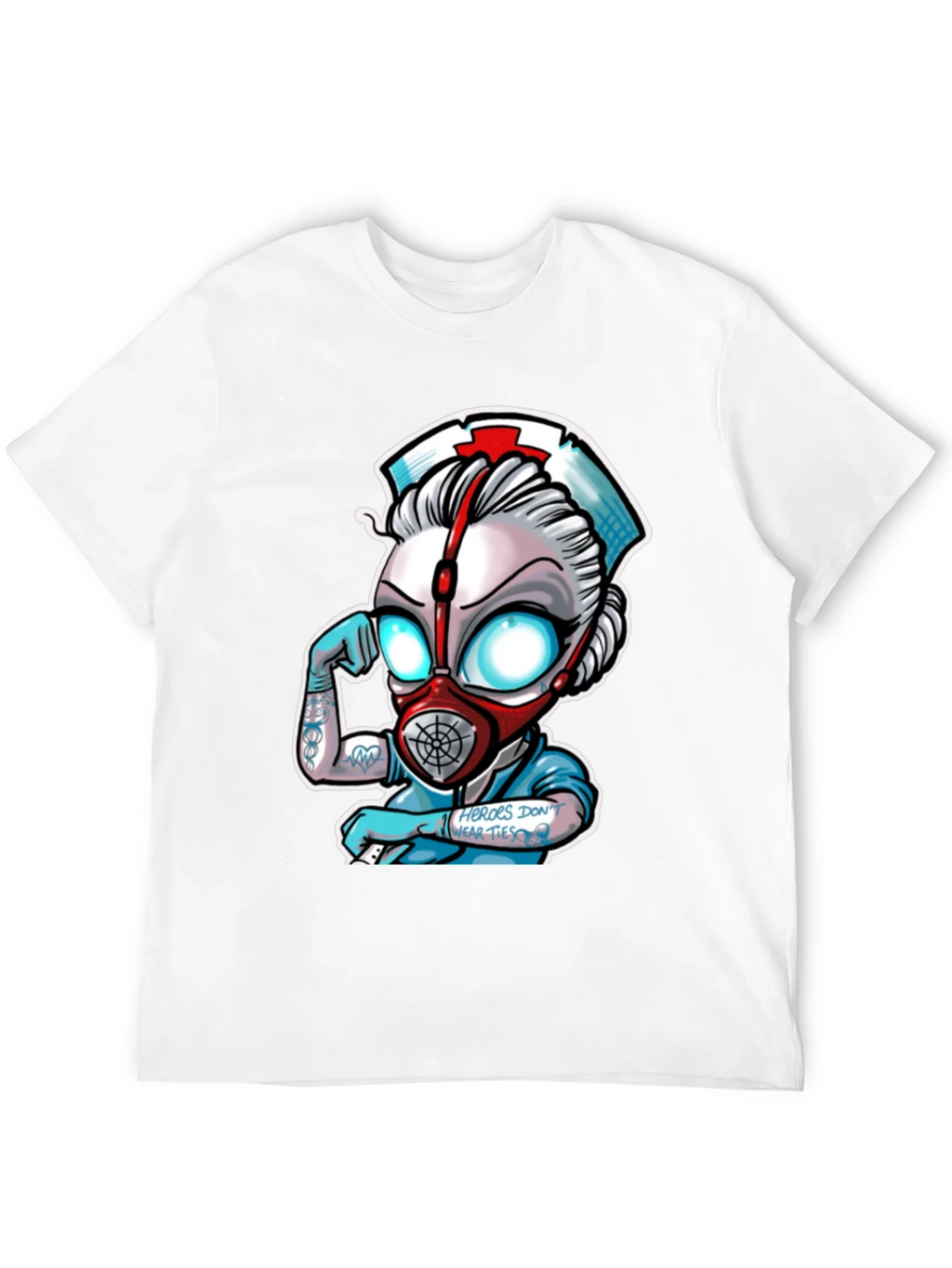 Heroes Dont Wear Ties Black T-Shirt