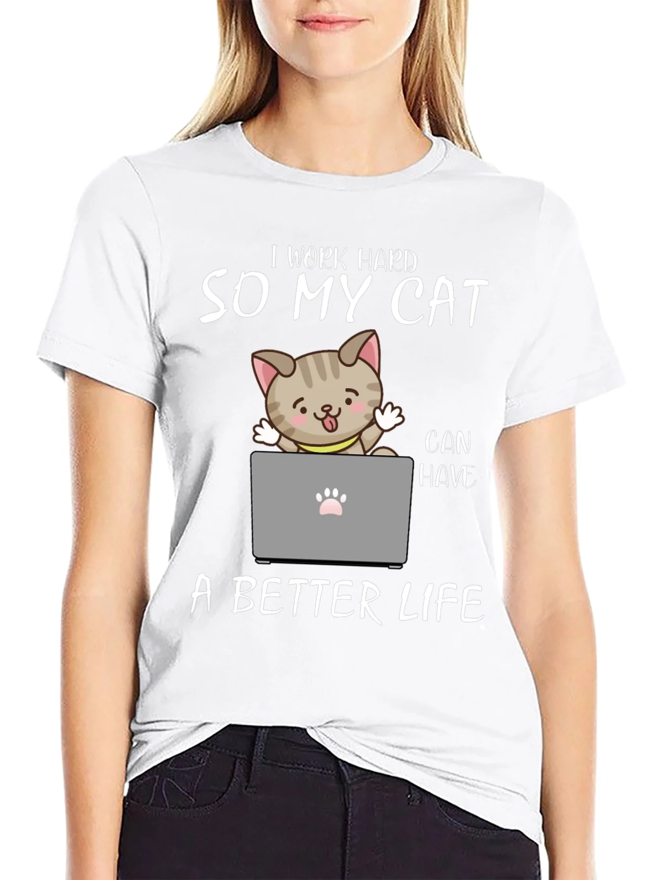 I Work Hard So My Cat T-Shirt