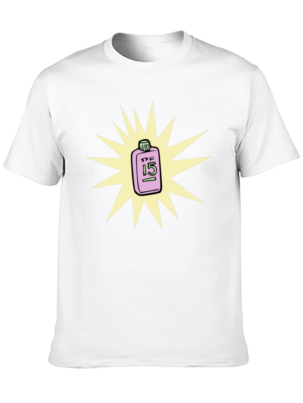 SPF 15 Sunscreen T-Shirt - Black Crew Neck