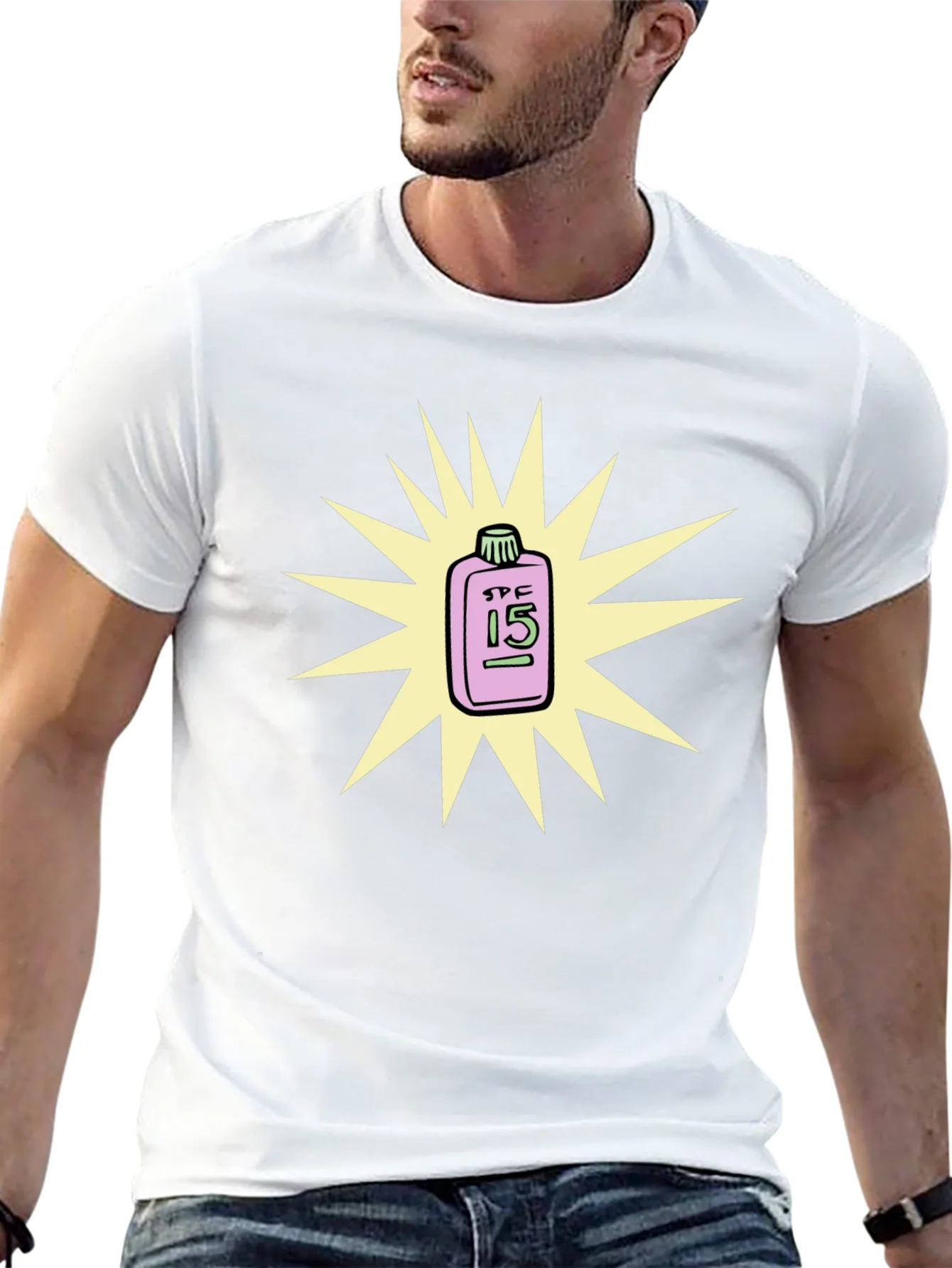 SPF 15 Sunscreen T-Shirt - Black Crew Neck