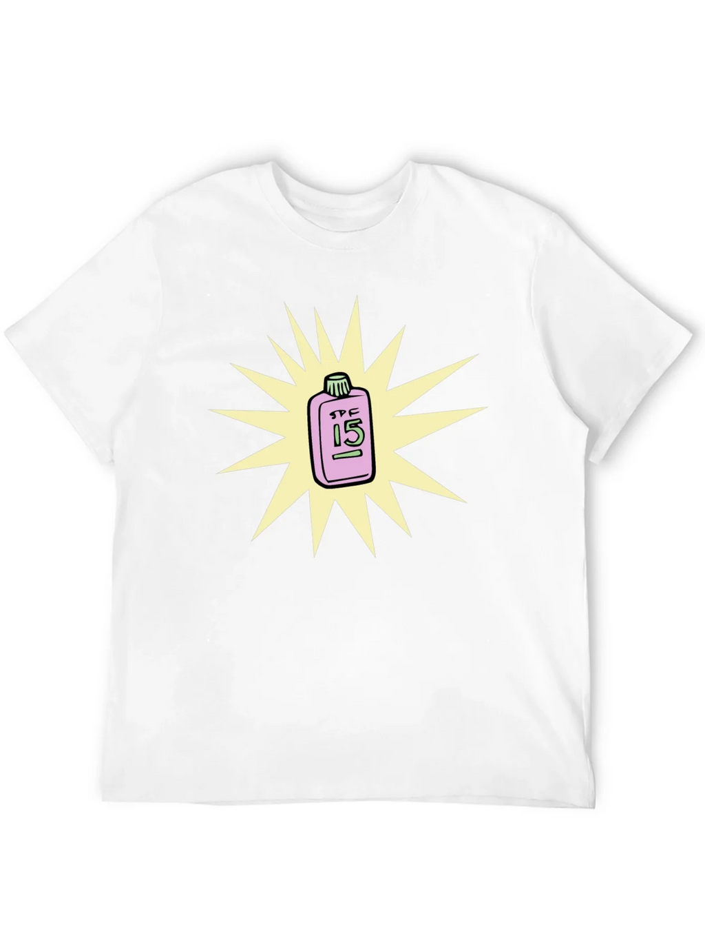 SPF 15 Sunscreen T-Shirt - Black Crew Neck