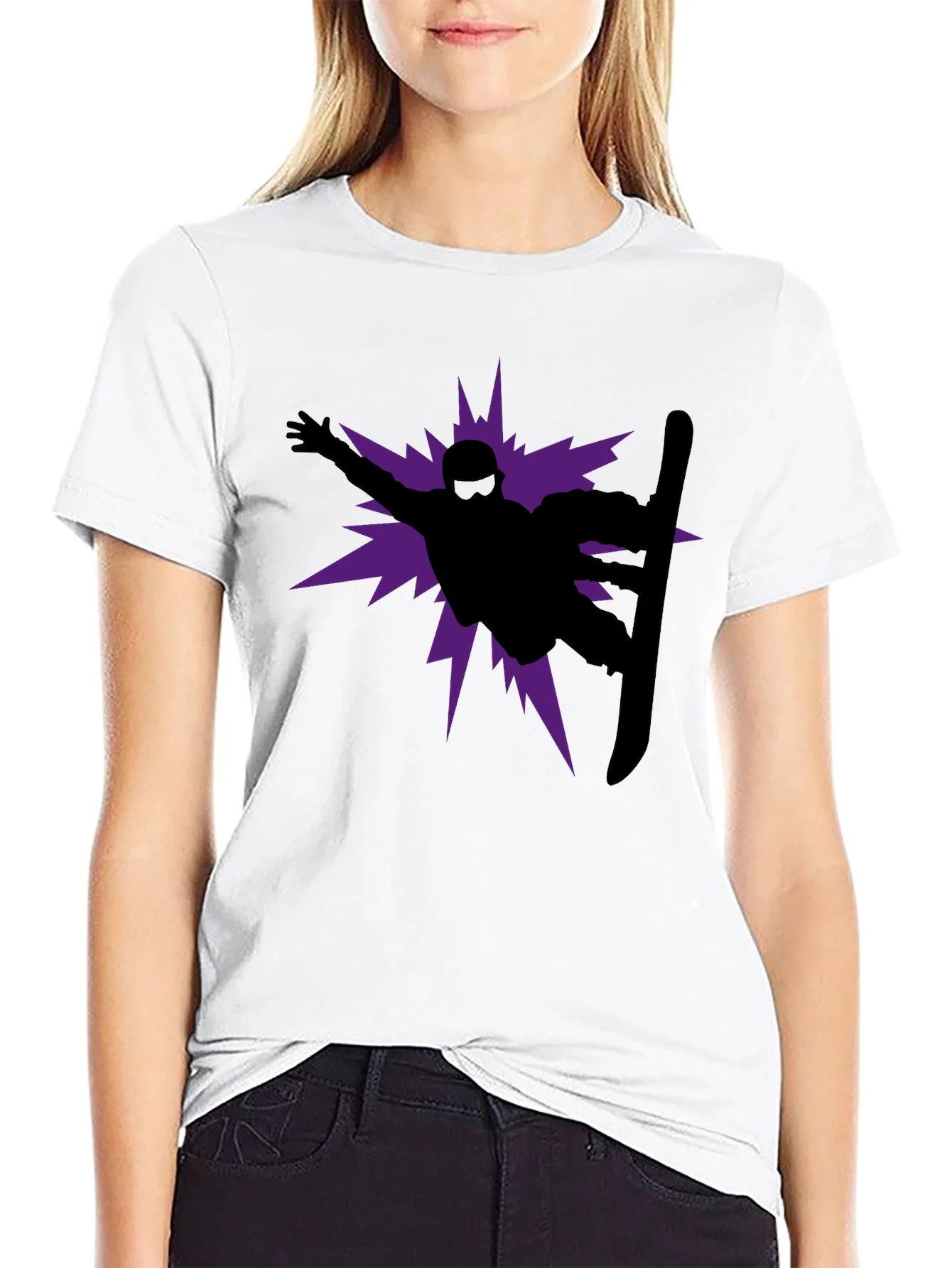 Snowboarder Graphic Tee - Black