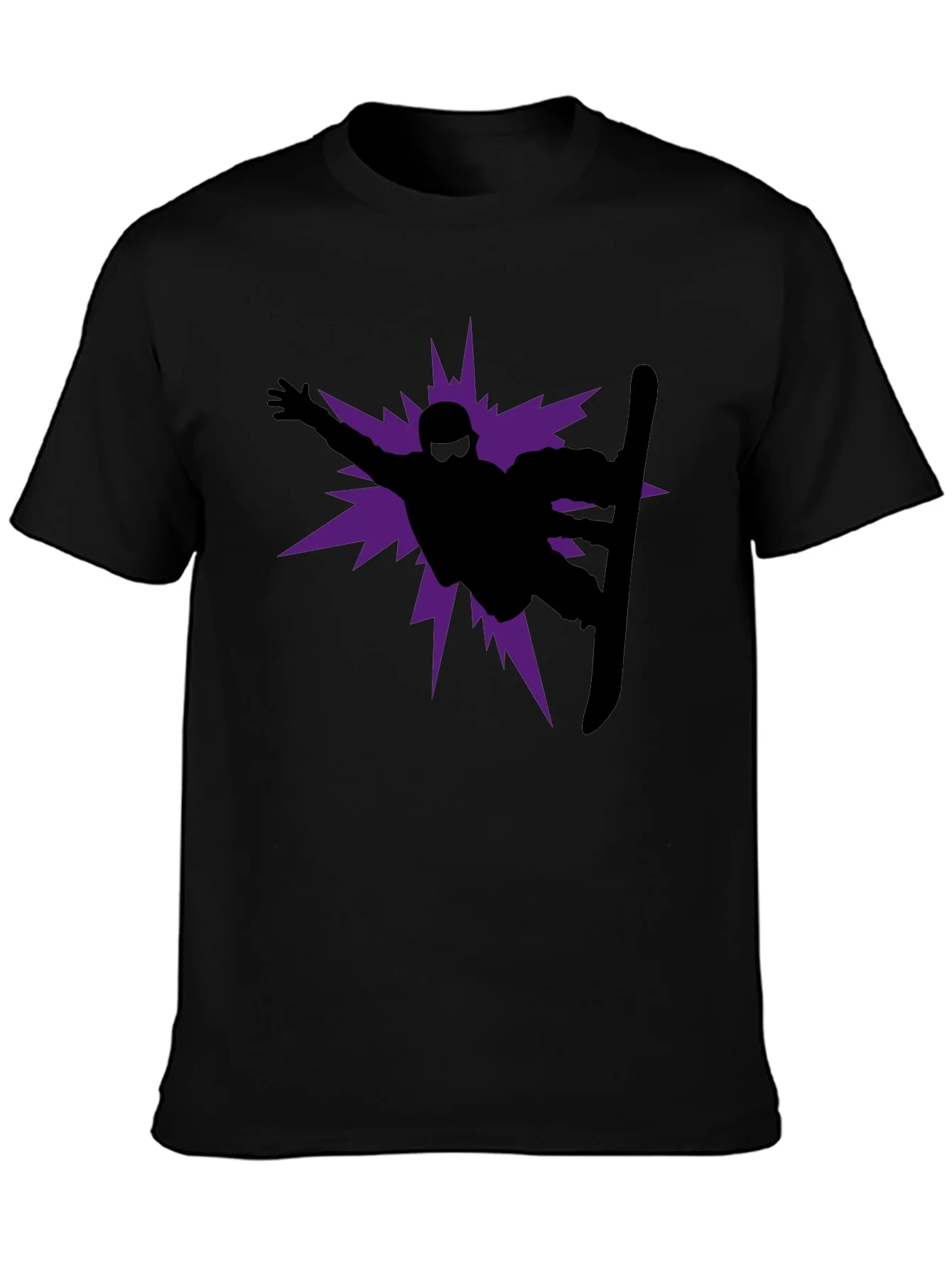 Snowboarder Graphic Tee - Black