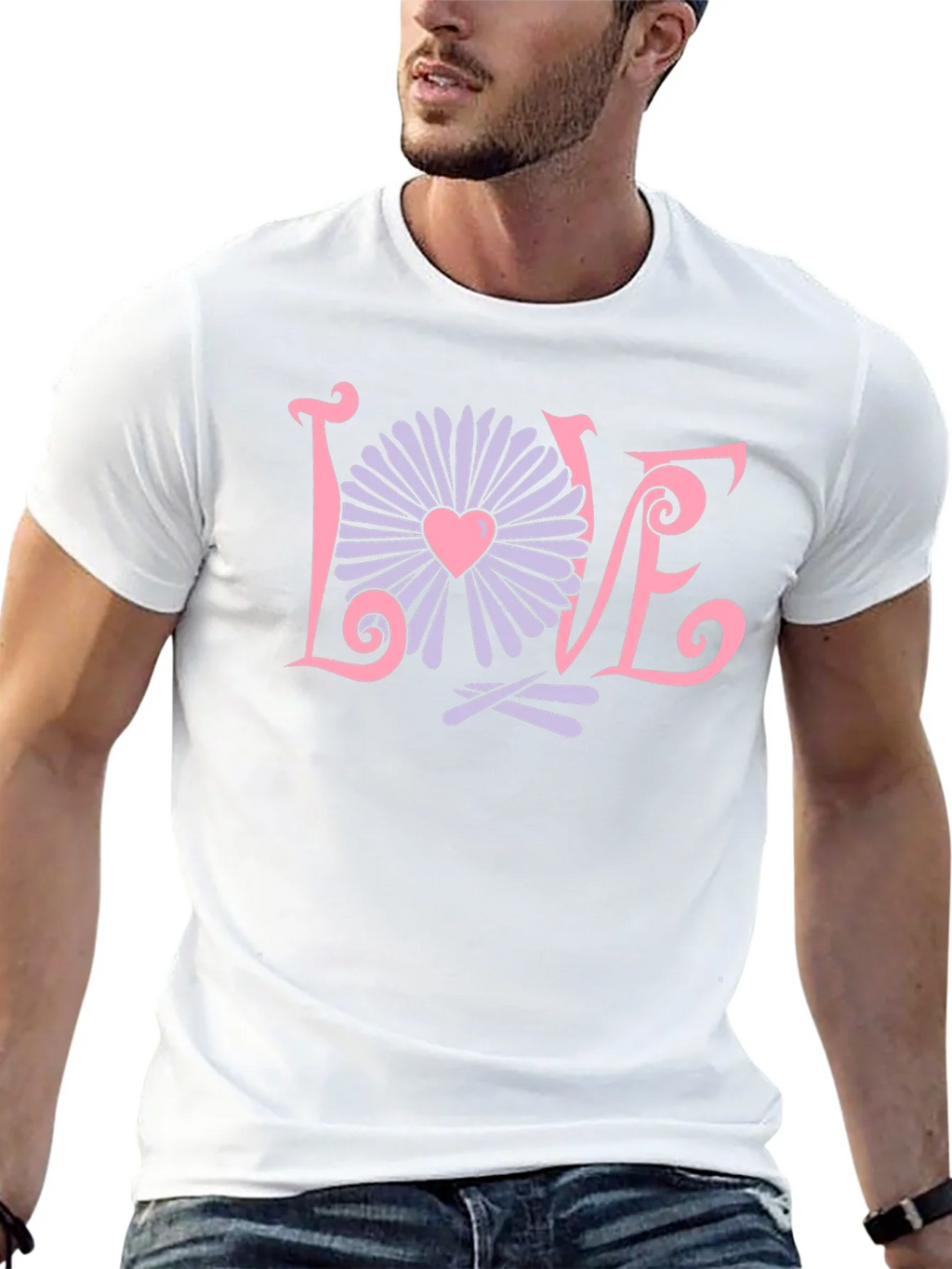 Love Flower Graphic T-Shirt - Trendy Design