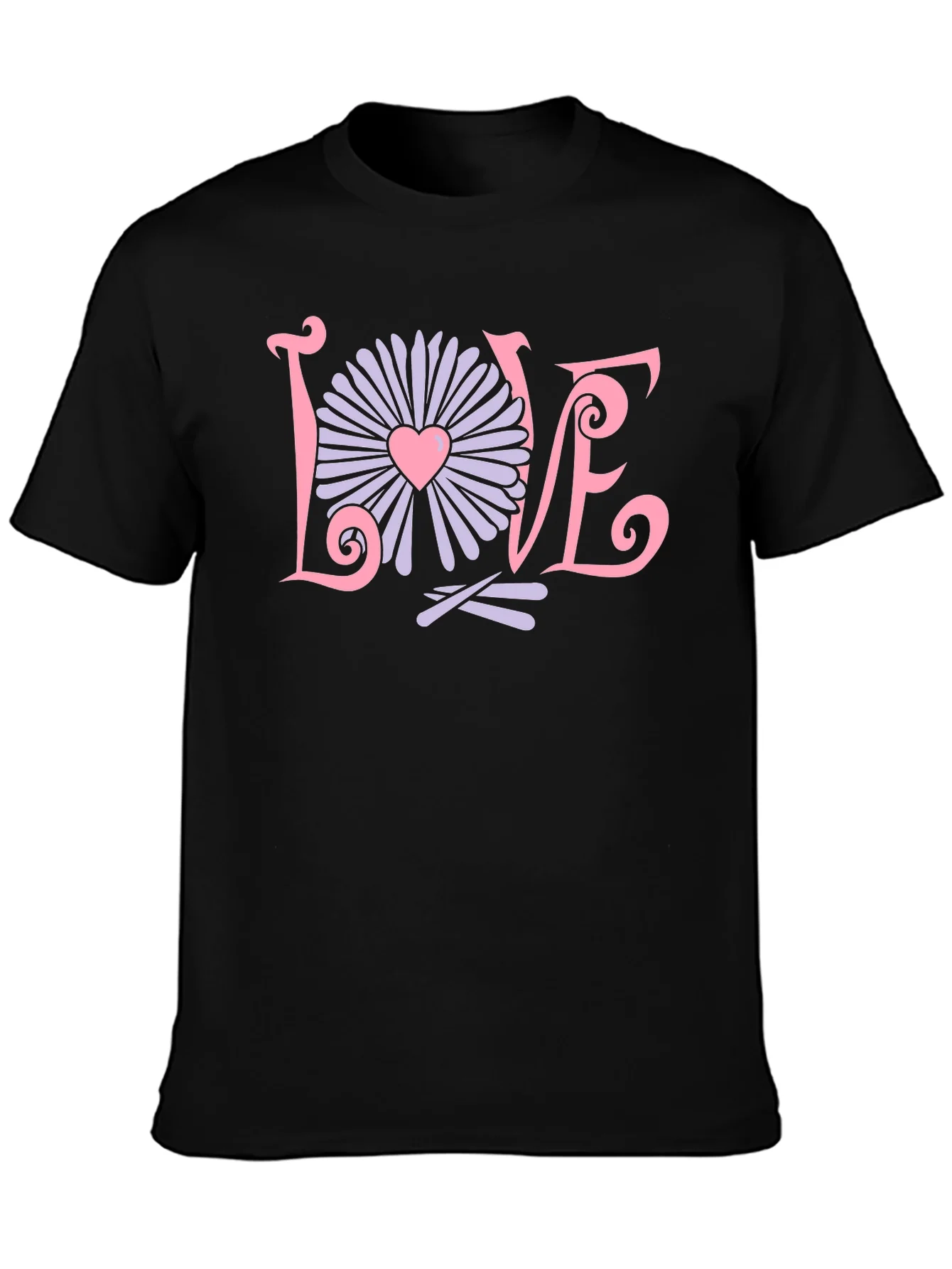 Love Flower Graphic T-Shirt - Trendy Design