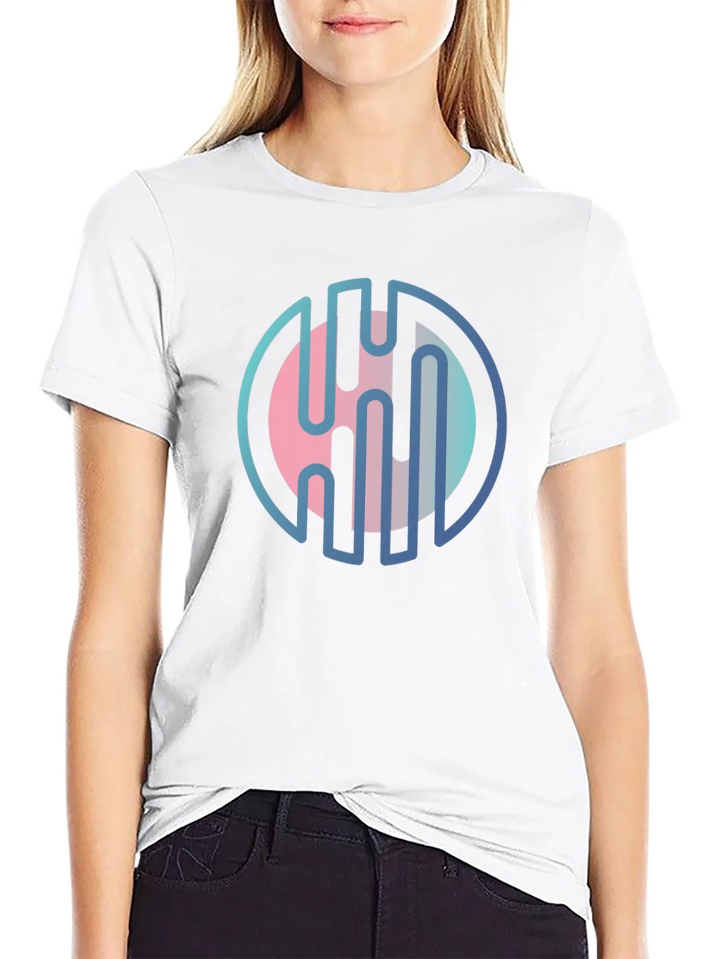 Abstract Circle Graphic Tee - Modern Design